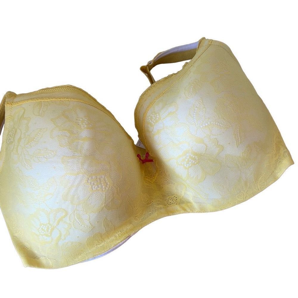 CACIQUE 40H yellow lace bra